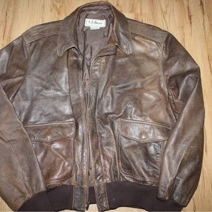 vintage 70s ll bean leather jacket